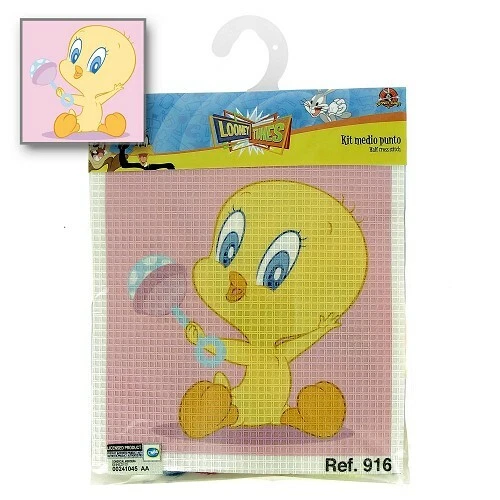 Kit canevas WarnerTiti hochet gros trous (916) enfants broderie - Photo 1/1