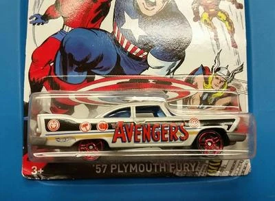 RARO 1957 '57 PLYMOUTH FURY - CAPITÁN AMÉRICA - LOS VENGADORES - HOT WHEELS Foto 1 de 2