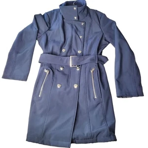 Calvin Klein Damen Trenchcoat Zweireiher Langarm Tasche Blau Größe XL - Bild 1 von 9