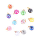 34 Pcs Glitter Resin Beads Glass Globe Charm Jewelry Making Supply
