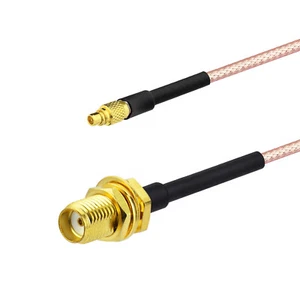 Mampara hembra SMA a MMCX macho RF puente coleta cable RG316 20" para inalámbrico - Imagen 1 de 2