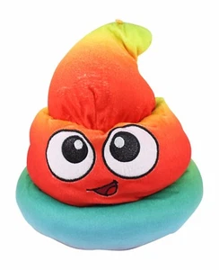 Unicorn Rainbow Emoji Stinky Poop Plush Emoticon Hat - 12 Inches - Picture 1 of 3