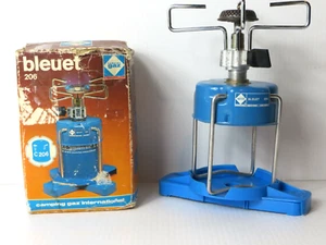 Vintage BLEUET 206 Butane Camp Stove Camping Gaz, France Original Box - Picture 1 of 7