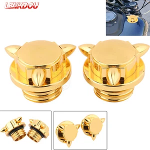 Motorcycle Fuel Tank Gas Cap Covers For Harley Road King Softail Sportster XL883 - Picture 1 of 11