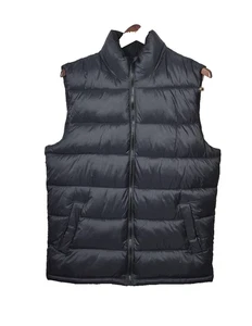 Old Navy Vest Mens Med Black Puffer Insulated Jacket Full Zip Fall Winter NWOT - Picture 1 of 9