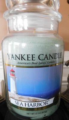 Yankee Candle SEA HARBOR Classic Large Jar 22 Oz New Housewarmer Blue Fresh New - Image 1 of 2