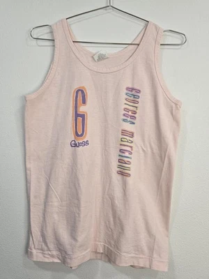 Vintage Guess Georges Marciano Pink Tank Top - Size M - Image 1 of 4