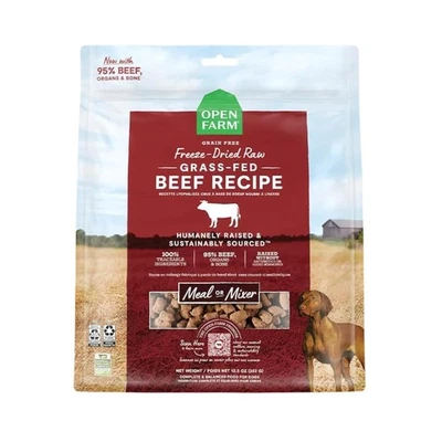 OPEN FARM Grass Fed Beef Recipe Freeze Dried Dog Food 3.5 Ounce Pure Raw Nutrition
