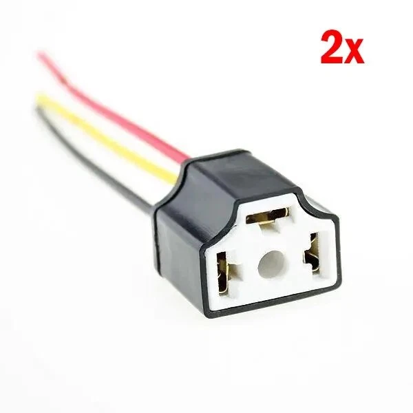 2x H4 Keramik Lampensockel Lampen Stecker Lampenstecker Fassung Sockel - Image 1 of 4