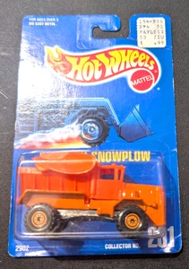 Hot Wheels 1991 Hot Wheels Oshkosh spazzaneve #201 arancione nuovo su cartoncino blu - Foto 1 di 6