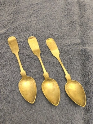 Vintage Julius Hollister Pure Coin Silver Spoon 6" Antique 1800s - Image 1 of 4