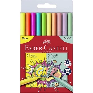 Faber Castell Colour Marker Filzstifte Grip Neon und Pastell - Picture 1 of 1