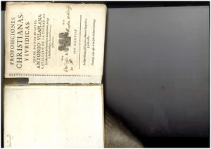 LIVRE ANCIEN VILAPLANA PROPOSICIONES CHRISTIANAS Y JURIDICAS BARCELONA 1679 - Picture 1 of 11