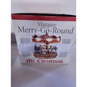 Carrusel musical Mr. Christmas Marquee Merry Go Round para reparación - Imagen 1 de 6