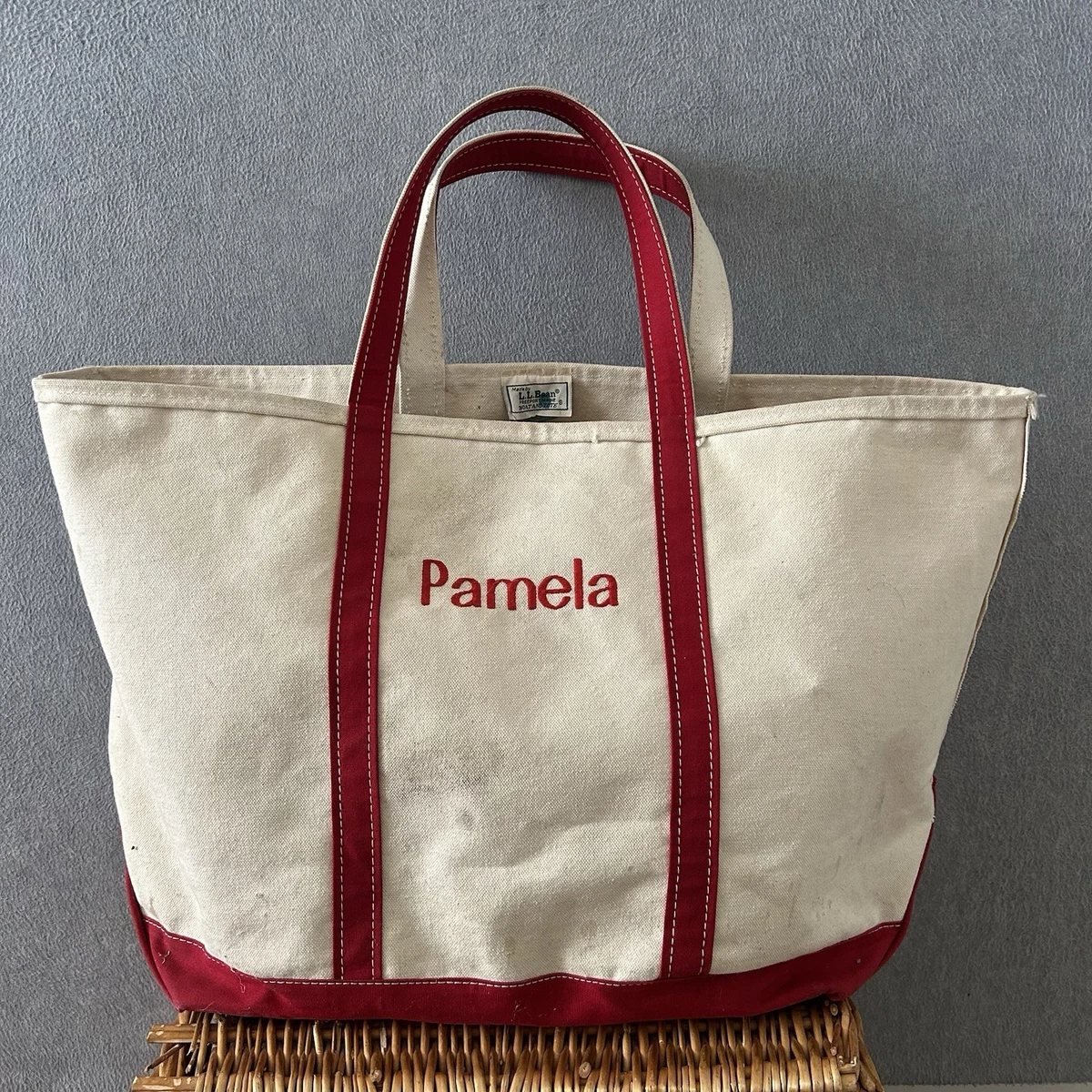 L.L.BEAN BOAT AND TOTE（80'S/NATURAL×RED） s-l400.jpg