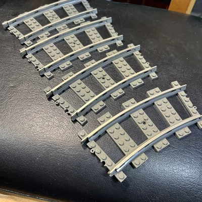 Vintage Lego Train Track Lot of 4 Pieces  Curved Track Part 2867 from set 4520 - Image 1 of 4