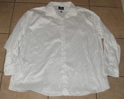 DOCKERS Mens Sz XXXL 19-19 1/2 (34/35) White Fitted Button Up Long Sleeve Shirt - Image 1 of 2