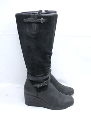 Ugg Lesley Boots Womens 6 Leather Waterproof Wedge Heel Knee High 1005266 - Image 1 of 4