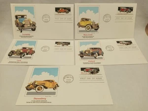 US First Day Issue Covers - Lot of 5 Covers 1988 CLASSIC AUTOS 2381-85 (FDC203A) - Picture 1 of 2