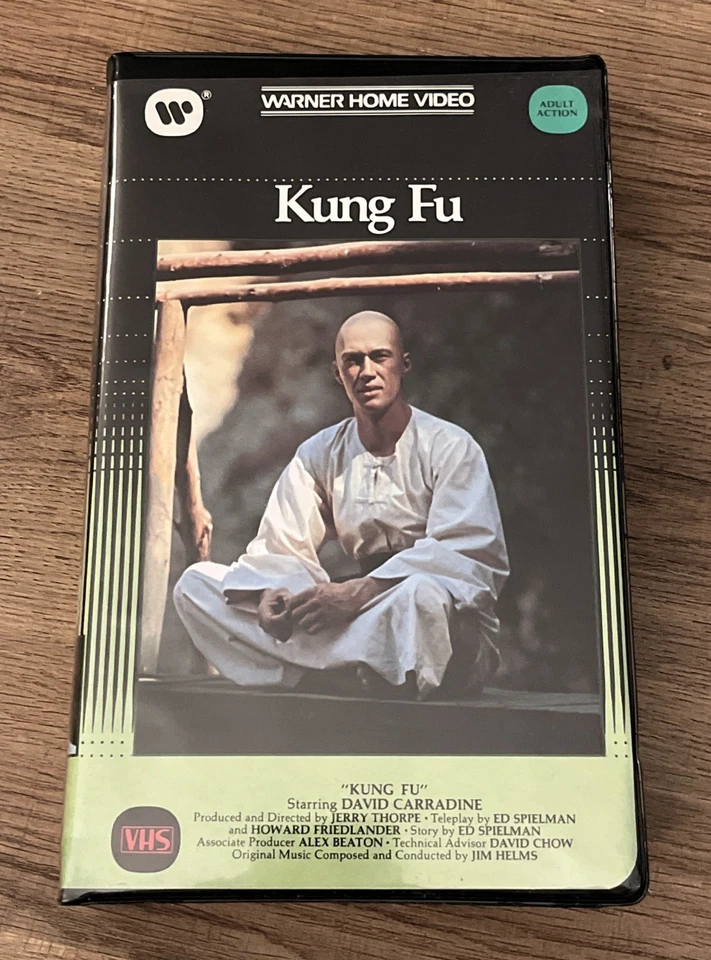 Kung Fu VHS Clamshell Warner Bros Home Video David Carradine 1972 1984 TESTED - Image 1 of 4