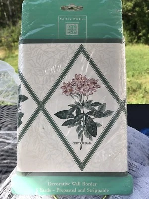 Borde de pared decorativo Ashley Taylor Concepts 5 yardas flores florales Foto 1 de 2