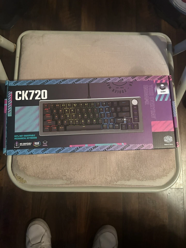 Cooler Master CK720 Mechanical Gaming Keyboard - Space Gray, US English (White Switches)