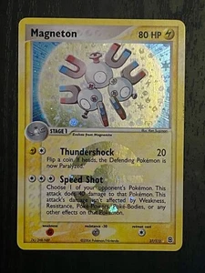 Juego de cartas coleccionables Pokémon Magneton 27/112 EX rojo fuego y hoja verde holograma inverso - Imagen 1 de 2