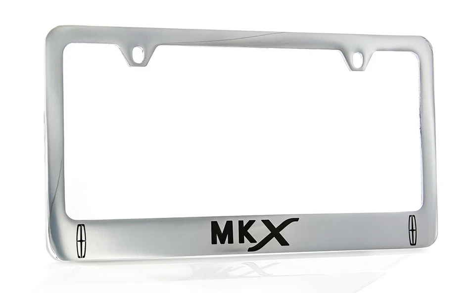 Lincoln MKX 2013-16 Chrome Plated Brass Metal License Plate Frame Holder - Image 1 of 3