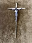 Vintage Metal Crucifix INRI Jesus Nazarene Catholic Cross Christianity Religious