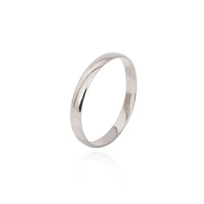 Sterling Silver 925 3mm polished thick plain band ring Size L P T / Gift box - Image 1 of 3