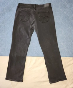 Levi's 314 Shaping Straight Black Gray Jeans Size 33 Short Actual 34" x 28 1/2" - Picture 1 of 20