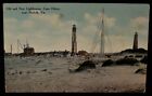 VA Norfolk Cape Henry Old and New Lighthouses Vintage Postcard