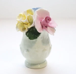 Vintage Crown Royal Bone China Flowers Paperweight - Picture 1 of 4