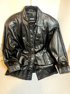 Wilsons Women's Leather Bomber Biker Black Jacket W/Thinsulate Lining- Sz Medium - Picture 1 of 8