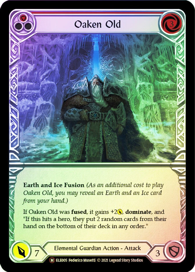 FAB  RAINBOW FOIL Oaken Old  - Tales of Aria (Unlimited) Card # 005 - Image 1 of 1