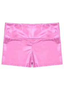 Kids Girls Boyshort Fitness Dance Shorts Exercise Bottoms Metallic Unitard Gym - Picture 1 of 114