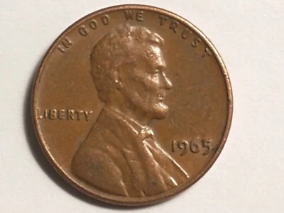 1965 Lincoln Penny - Errors On Top Rim, "L" In Liberty On Edge, & More. - Image 1 of 4