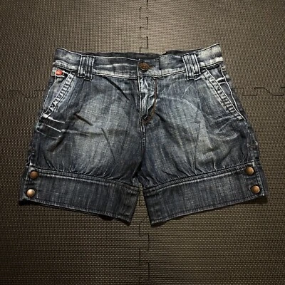 Pantalones Cortos de Denim Bordados Plisados Parte A Presión De Lujo Y2K Miss Sixty De Colección Raros Foto 1 de 4