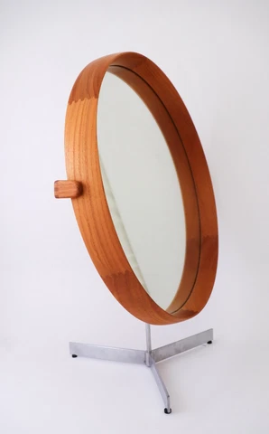 Lovely Table Mirror Teak - Luxus, Vittsjö Sweden Uno & Osten Kristiansson 1960s Cover