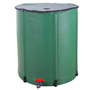 50 / 66 / 100 Gallon Portable Rain Barrel Water Collector Tank w /Spigot Filter - Picture 1 of 8