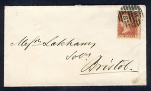 GB Queen Victoria 1864 COVER 1d Red LONDON to BRISTOL VFU - Picture 1 of 2