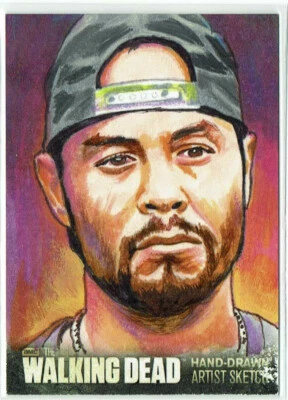 The Walking Dead Season 3 Part 2 Hand Drawn Sketch Card 1/1 Artist Chris Hoffman - Image 1 of 2