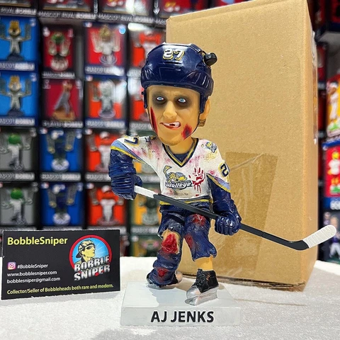 AJ JENKS Toledo Walleye "Zombie" Hockey Original "Prototype" Bobblehead Cover