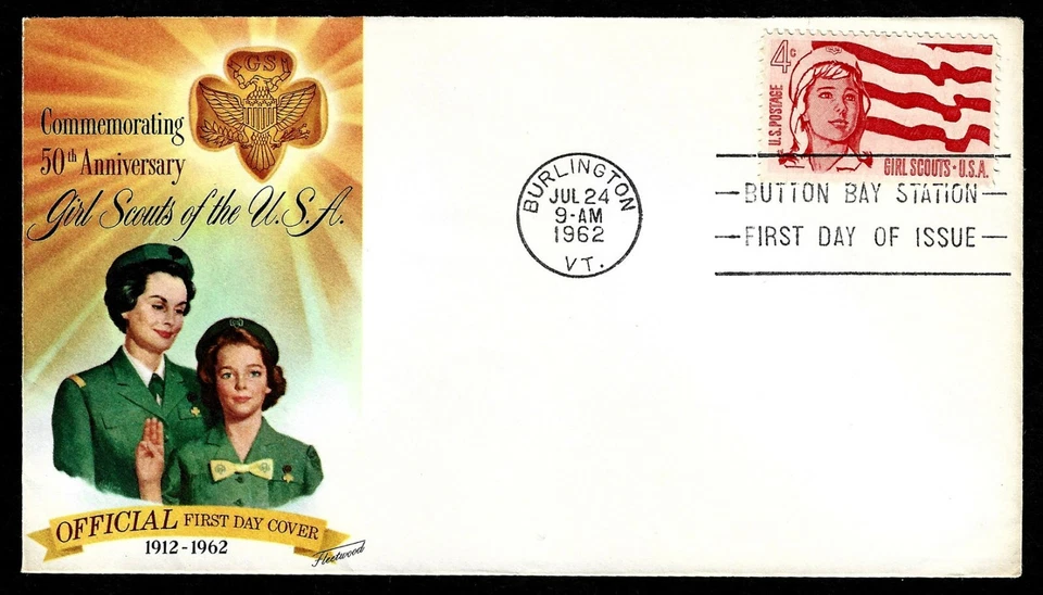 USA, SCOTT # 1199, FLEETWOOD FDC COVER OF 1962 GIRL SCOUTS OF AMERICA - Image 1 of 1