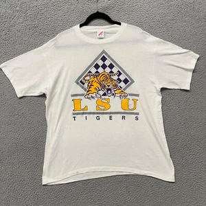 Camisa De Colección LSU Adulto XXL Blanco Jerzees Hecha en EE. UU. NCAA Fútbol Béisbol - Imagen 1 de 11