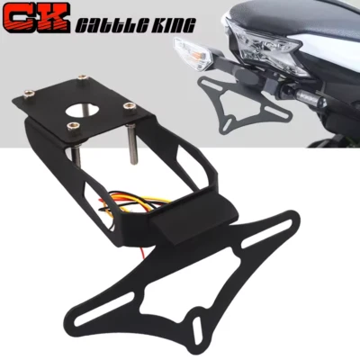 Soporte de placa eliminadora de guardabarros trasero Kawasaki Ninja 650 Z650 2017-2025 Foto 1 de 2