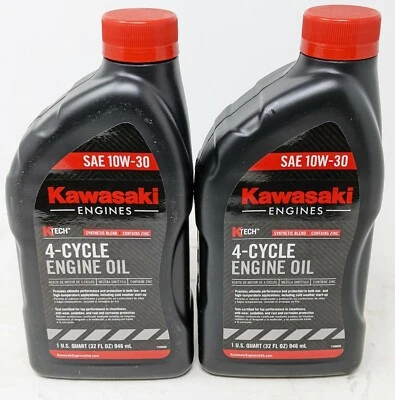 Kawasaki Pack of 2 99969-6081 SAE 10W-30 4-Cycle Engine Oil Quart - Image 1 of 2