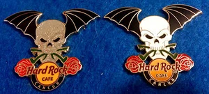 PROTOTIPO CANCUN NOCHE DE LOS MUERTOS ALAS DE MURCIÉLAGO CALAVERA Y ROSAS Hard Rock Café PIN LE - Imagen 1 de 2