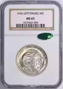 1936 P Classic Commemorative Grant Memorial NGC MS-65 CAC GETTYSBURG - Picture 1 of 2