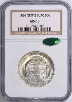 1936 P Classic Commemorative Grant Memorial NGC MS-65 CAC GETTYSBURG - Image 1 of 2